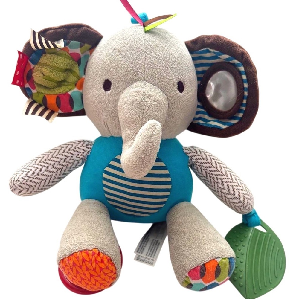 Skip Hop Explore & More Activity Elephant Plush Baby Sensory Crinkle
